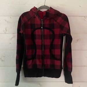 LuLuLemon plaid scuba zip up hoodie